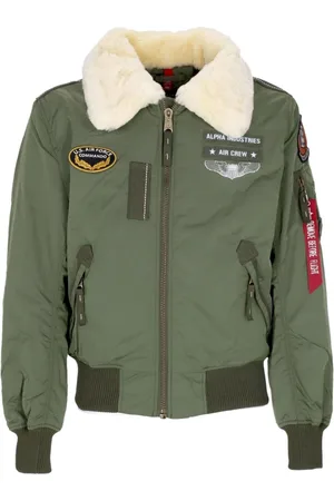 Alpha Industries Jassen, Heren, Groen, L, Nylon, Flight Jacket Injector III Air Force
