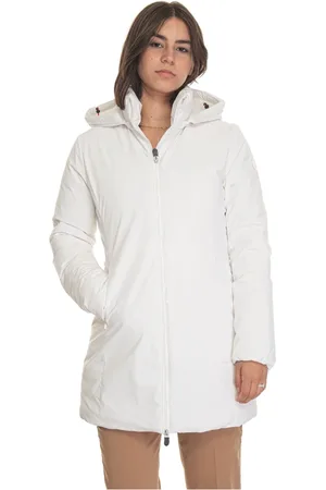 save the duck Jassen, Dames, Wit, XL, Polyester, Rachel Jas met Afneembare Capuchon