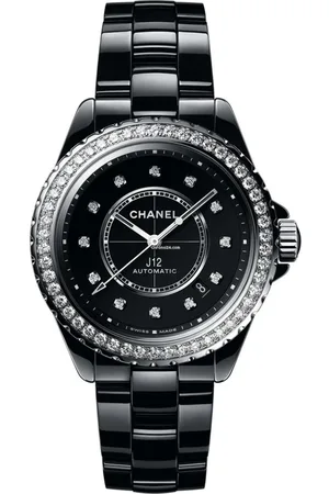 CHANEL Accessoires, Dames, Zwart, ONE Size, J12 Automatisch Zwart Keramisch Horloge