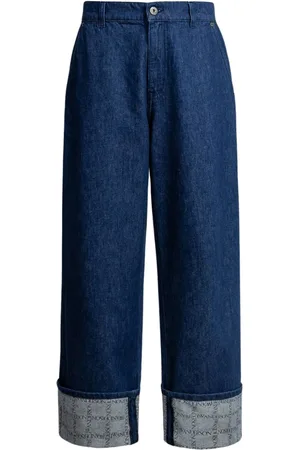 J.W.Anderson Jeans, Heren, Blauw, M, Denim, Blauwe denim jeans met logo detail