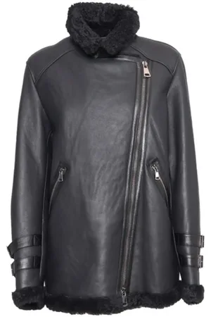 s.w.o.r.d 6.6.44 Jassen, Dames, Zwart, S, Zwarte Leren Jas met Rits