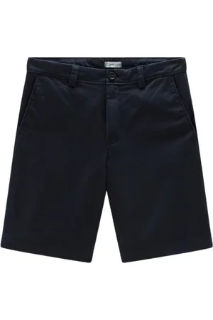 Woolrich Korte broeken, Heren, Blauw, W38, Katoen, Klassieke Chino Shorts