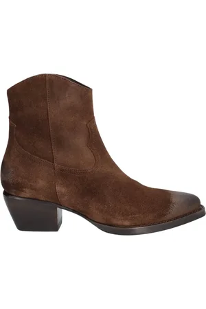 Billi Bi Schoenen, Dames, Bruin, 38 EU, Suède, Donkerbruine Suède Cowboy Laarzen