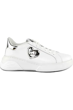 Moschino Schoenen, Dames, Wit, 36 EU, Leer, Witte Sneakers