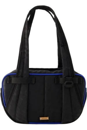 Ader Error Tassen, Dames, Zwart, ONE Size, Katoen, Zwarte Leren Bowlingtas