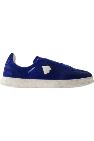 Ader Error Schoenen, Dames, Blauw, 43 EU, Leer, Blauwe Leren Sneakers