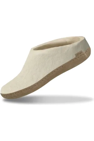 Glerups Schoenen, Dames, Wit, 38 EU, Wol, Wollen Pantoffels in Nieuwe Witte Kleur