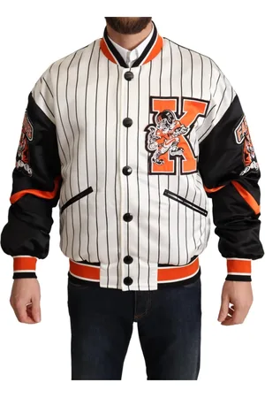 Dolce & Gabbana Jassen, Heren, Veelkleurig, XL, Polyester, King Logo Bomberjack