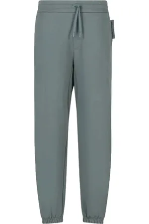 Emporio Armani Broeken, Heren, Groen, L, Katoen, Groene Heren Trainingsbroeken Regular Fit