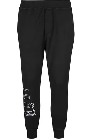 Dsquared2 Broeken, Heren, Zwart, L, Katoen, Zwarte Trainingsbroek - Oversized Pasvorm