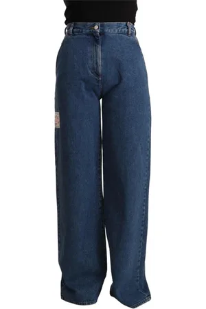 GCDS Jeans, Dames, Blauw, W27, Denim, Klassieke Blauwe Boot Cut Denim Jeans