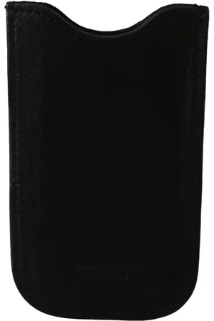 John Galliano Accessoires, Heren, Zwart, ONE Size, Leer, Gegraveerde Leren Portemonnee met Kaartsleuven