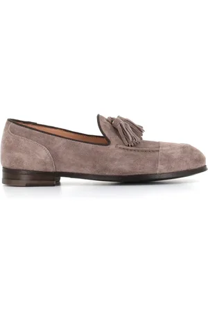 ALBERTO FASCIANI Schoenen, Dames, Grijs, 37 EU, Suède, Grijze Suède Tassel Loafers