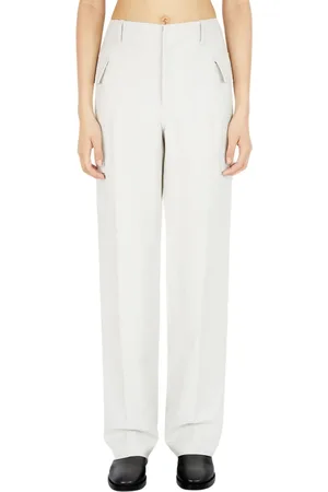 Durazzi Milano Broeken, Dames, Wit, XS, Katoen, Canvas Cargo Broek