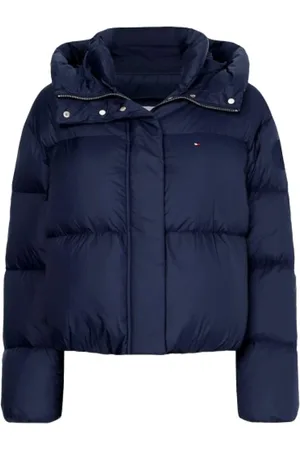 Tommy Hilfiger Jassen, Dames, Blauw, M, Korte donsjas, Desert Sky