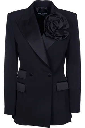Dolce & Gabbana Jassen, Dames, Zwart, S, Zwarte Jassen - Pinaforemetal