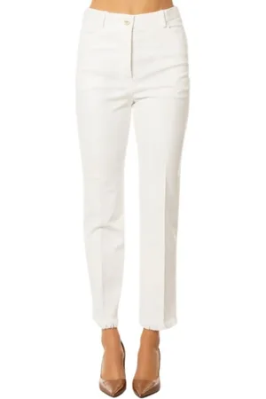 ANTONELLI Broeken, Dames, Wit, M, Katoen, Tiramisu Katoenmix Broek - Wit