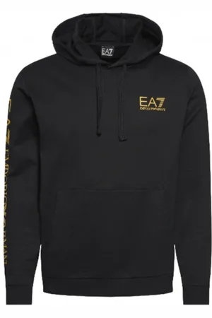 EA7 Sweatshirts & Hoodies, Heren, Zwart, XL, Zwart/Goud Sweatshirt