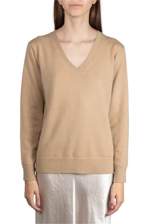 Vince Truien, Dames, Bruin, M, Kameel Sweaters voor Heren