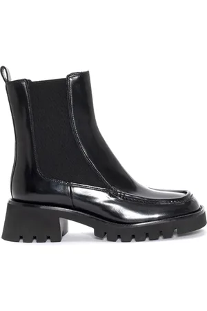 Pon´s quintana Schoenen, Dames, Zwart, 38 EU, Leer, Chelsea laars met elastische zijkanten