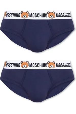 Moschino Ondergoed, Heren, Blauw, XL, Katoen, Twee-pack boxershorts