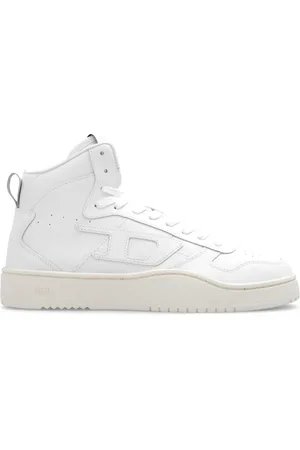 Diesel Schoenen, Heren, Wit, 40 EU, Leer, S-Ukiyo V2 Mid Sneakers