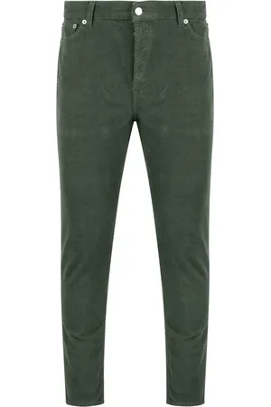 DEPARTMENT FIVE Broeken, Heren, Groen, W31, Katoen, Slim Fit Corduroy Broek