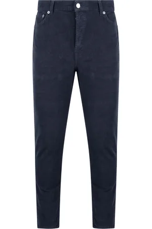 DEPARTMENT FIVE Broeken, Heren, Blauw, W30, Katoen, Slim Fit Corduroy Broek
