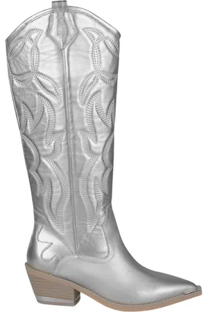 Alma en Pena Schoenen, Dames, Grijs, 36 EU, Leer, Geborduurde leren enkellaarzen
