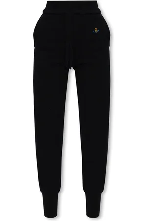 Vivienne Westwood Broeken, Dames, Zwart, L, Katoen, Trainingsbroeken met logo