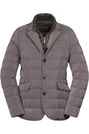 MOORER Jassen, Heren, Bruin, XL, Gewatteerde Boudin-Quilt Jas