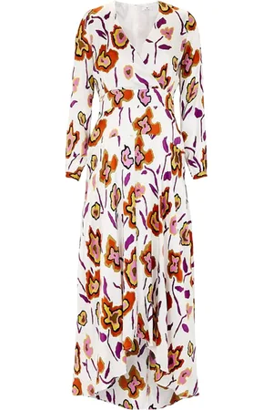 Paul Smith Kleedjes, Dames, Wit, M, Bloemen Asymmetrische Jurk