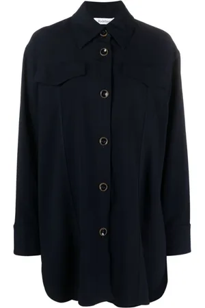 Rodebjer Blouses & Shirts, Dames, Blauw, S, 7008 Dark Navy Seina Shirt