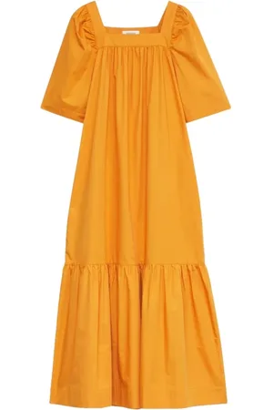 Rodebjer Kleedjes, Dames, Oranje, S, Katoen, Wereldjurk Donya Collectie