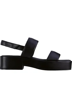Högl Schoenen, Dames, Zwart, 40 EU, Leer, Elegante Leren Platte Sandalen