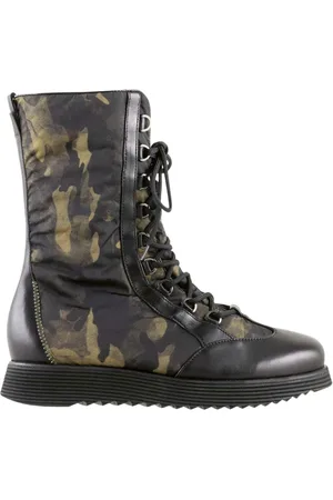 Högl Schoenen, Dames, Zwart, 36 EU, Camou Laarzen - Casual Sleehak Stijl, Zwart
