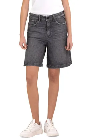 Replay Korte broeken, Dames, Grijs, W27, Denim, Rose Label Denim Shorts