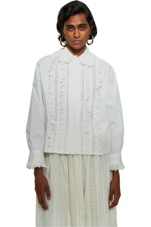 Antik Batik Blouses & Shirts, Dames, , M, Katoen, Diane gerimpelde blouse