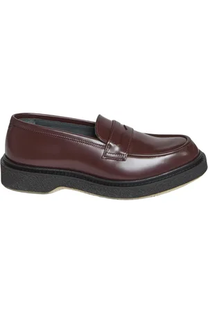 ADIEU PARIS Schoenen, Dames, Rood, 36 EU, Leer, Bordeaux Leren Moccasin Schoenen