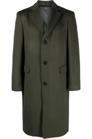 OFFICINE GENERALE Mantels, Heren, Groen, M, Wol, Luxe Wol/Kasjmier Jas