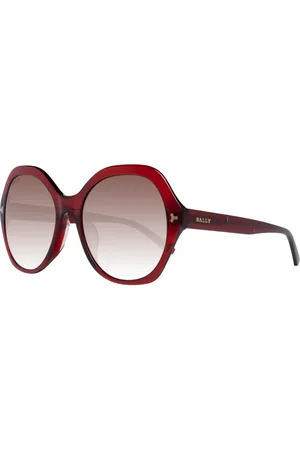 Bally Accessoires, Dames, Rood, ONE Size, Rode dameszonnebril met gradientlenzen
