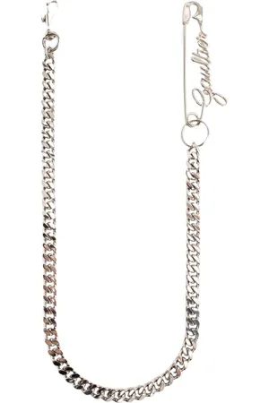 Jean Paul Gaultier Accessoires, unisex, Grijs, ONE Size, Zilverkleurige Veiligheidsspeld Ketting