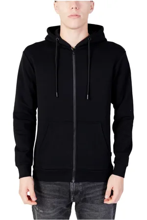 JACK & JONES Sweatshirts & Hoodies, Heren, Zwart, L, Katoen, Heren Zip Hoodie