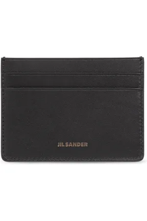Jil Sander Accessoires, Heren, Zwart, ONE Size, Leer, Leren Kaarthouder