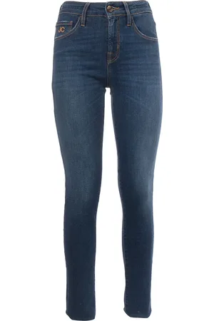 Jacob Cohen Jeans, Dames, Blauw, W29, Denim, Blauwe denim jeans met geborduurd logo