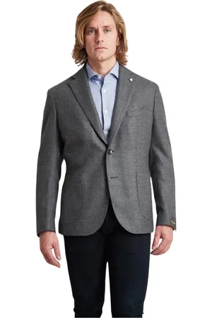 LUIGI BIANCHI MANTOVA Jassen, Heren, Grijs, 2Xl, Stijlvolle Jas