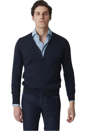 ALPHA STUDIO Truien, Heren, Blauw, M, Heren Cardigan