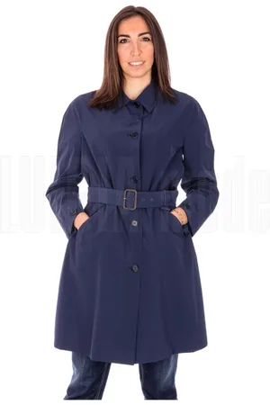 Aspesi Kleedjes, Dames, Blauw, L, Stretch Regenjas voor Dames