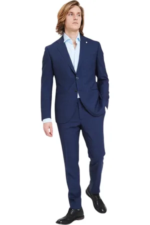 LUIGI BIANCHI MANTOVA Pakken, Heren, Blauw, L, Elegante Jurk