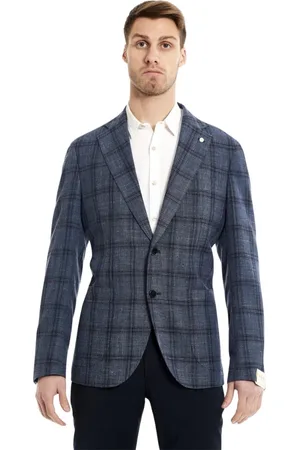 LUIGI BIANCHI MANTOVA Jassen, Heren, Blauw, L, Stijlvolle Jas